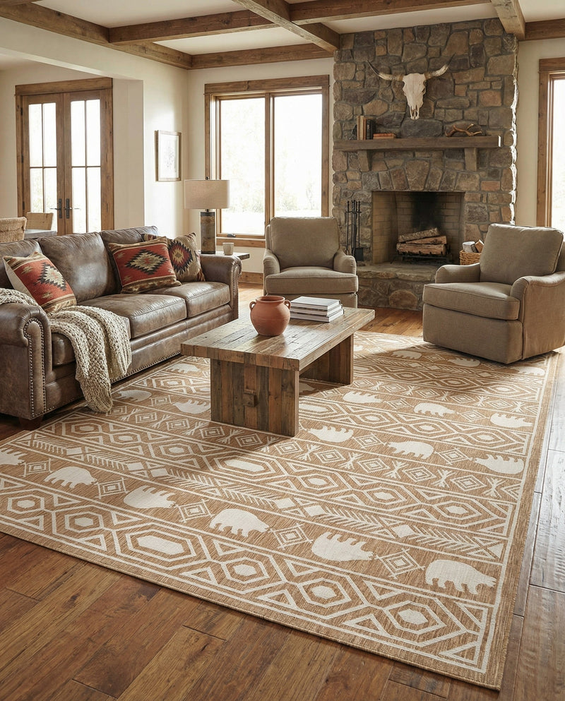 Mesa Oasis Rugs Collection Area Rug - Sundown Rectangle Taupe  lifestyle 21