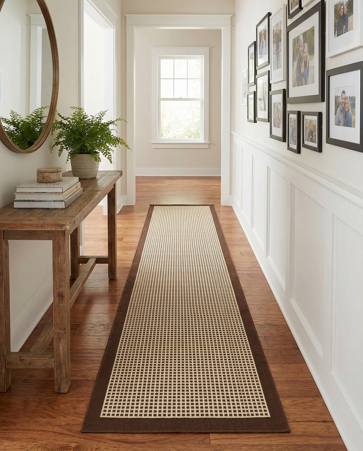 Terrace Fringe Collection Area Rug - Oceanside Runner Brown  lifestyle 146
