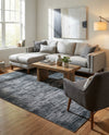 Sahara Essence Collection Area Rug - Oasis (Black) Rectangle Black  lifestyle 13