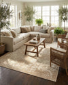 Patio Heritage Collection Area Rug - Santorini Rectangle Khaki  lifestyle 19