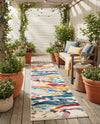 Outdoor Marrakesh Collection Area Rug -  Meknes Runner Multi  lifestyle 80