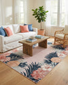 Seaside Blooms Collection Area Rug - Haven Rectangle Pink  lifestyle 43