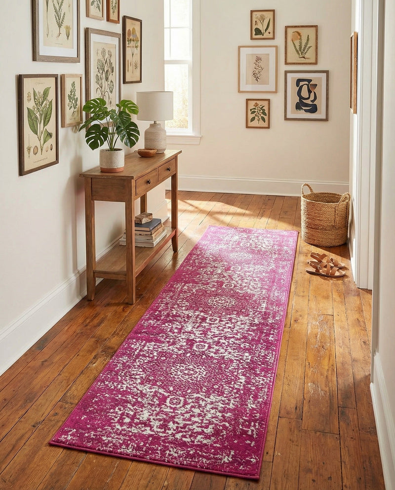 Georgetown Rugs Collection Area Rug - Dupont (Purple) Runner Purple  lifestyle 69