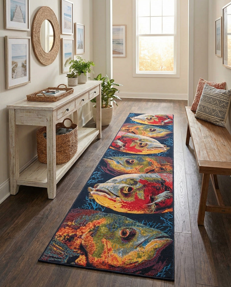 Seaside Haven Rugs Collection Area Rug -  Harbor Runner Multi  lifestyle 63