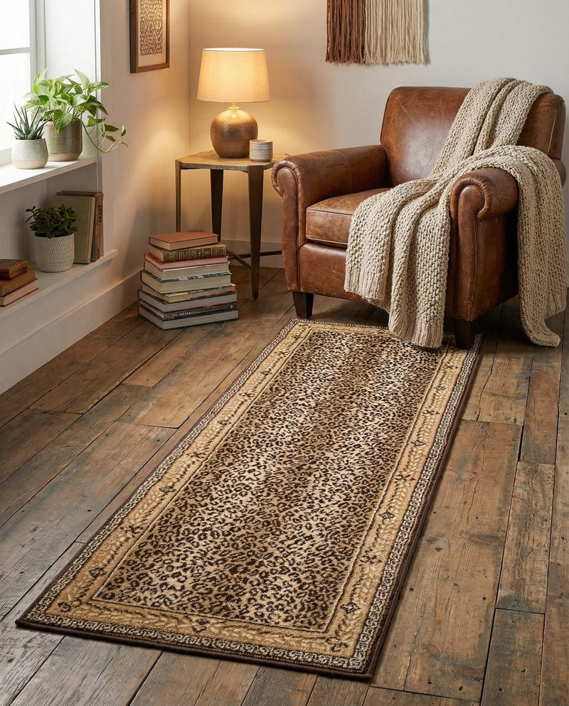 Savannah Sojourn Collection Area Rug -  Limpopo Runner Brown  lifestyle 70