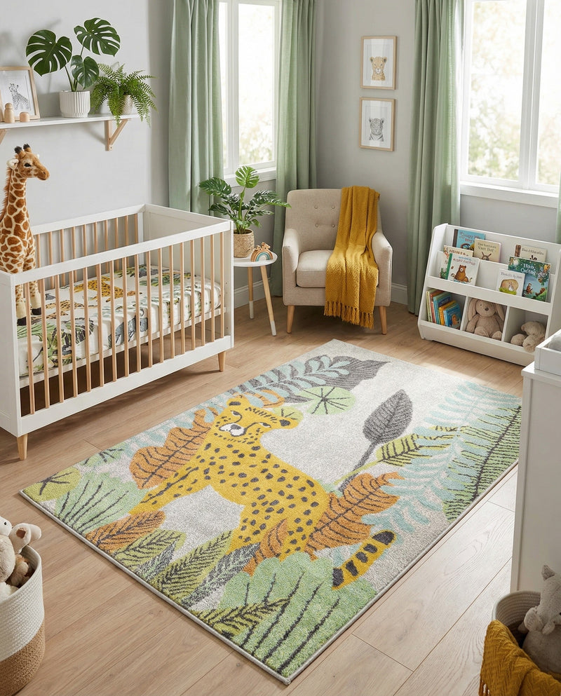 Wonder Tykes Collection Area Rug -  Puzzled Rectangle Gray  lifestyle 6