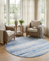 Zagros Shades Collection Area Rug -  Sepidan Round Blue Ivory  lifestyle 44