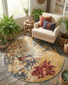Urban Terrace Collection Area Rug -  Alcove Round Multi  lifestyle 72
