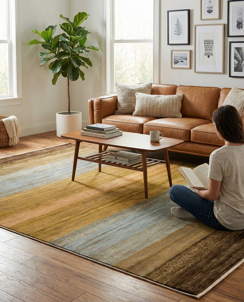 Zagros Oasis Collection Area Rug -  Mehran Rectangle Multi  lifestyle 5