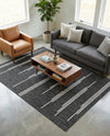 Urban Terrace Collection Area Rug -  Brooklyn Rectangle Black and White  lifestyle 49