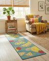 Coastal Terrace Collection Area Rug -  Cove Runner Blue  lifestyle 74