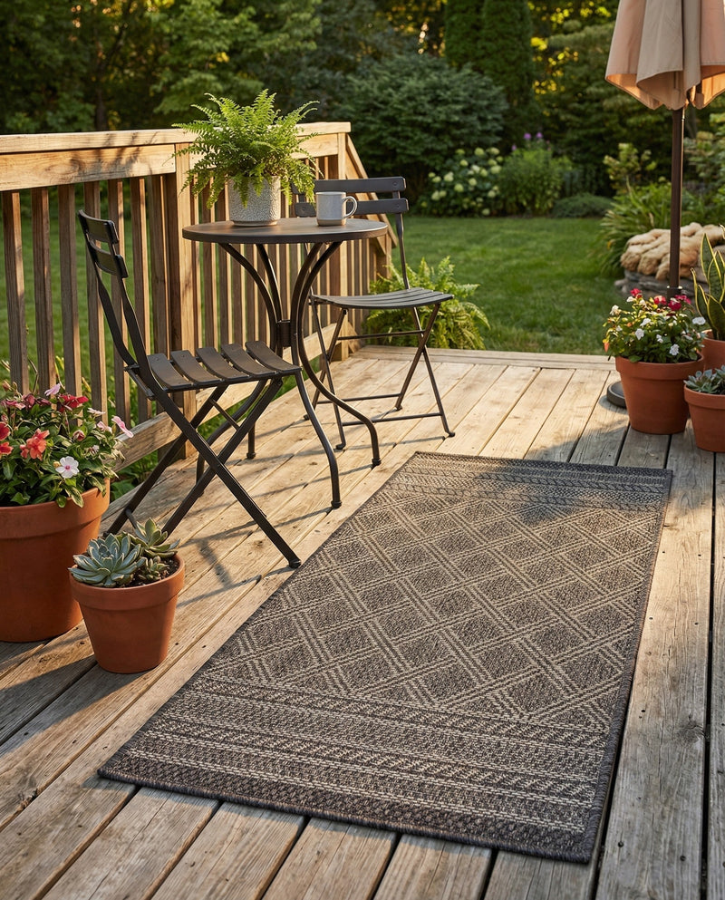Savannah Pergola Collection Area Rug - Savannah Rectangle Chocolate Brown  lifestyle 42