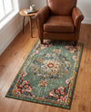 Brighton Terrace Collection Area Rug - Hove (Green) Rectangle Green  lifestyle 36