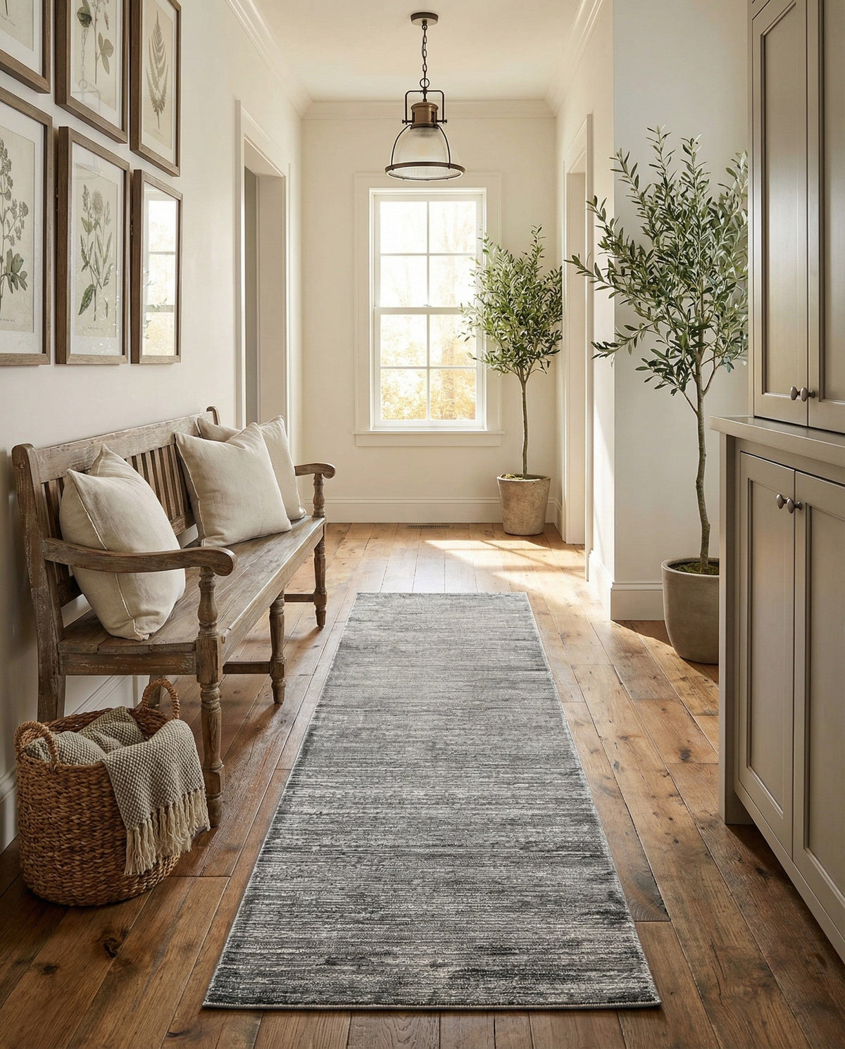 Bloomsbury Elegance Collection Area Rug -  Kensington (Gray) Runner Gray  lifestyle 88