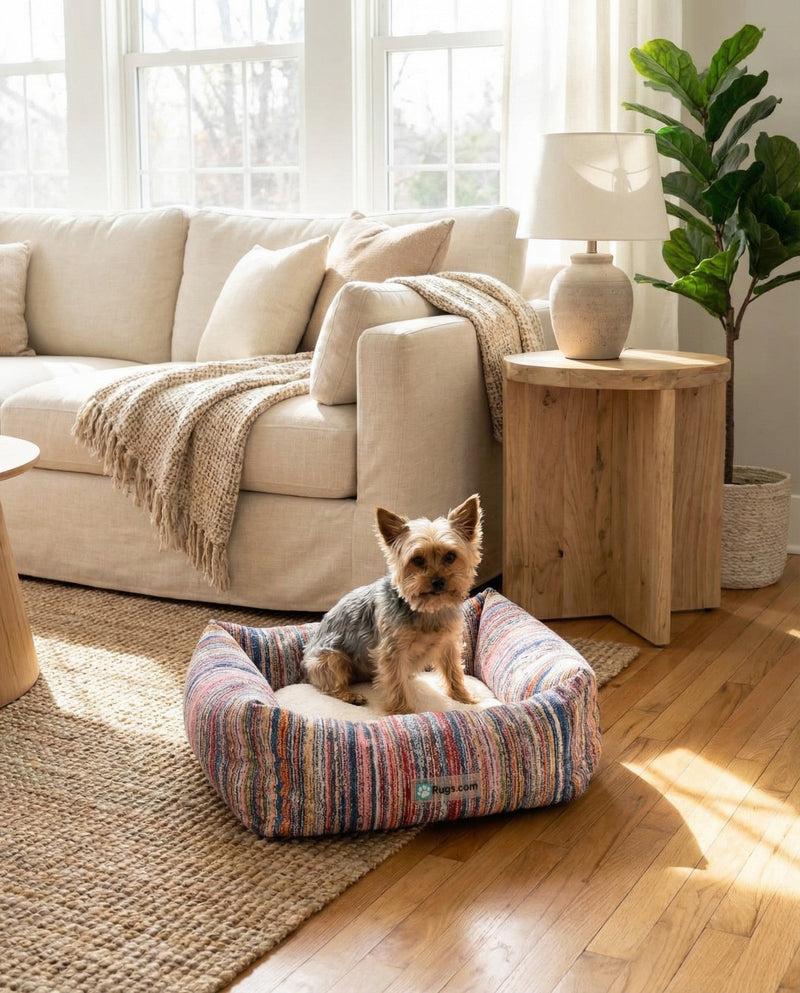 Luxury Pet Lounge Collection Pet Bed -  Glade Rectangle Multi  lifestyle 5