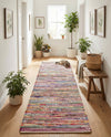 Thar Cotton Collection Area Rug - Alleppey Runner Multi White  lifestyle 78