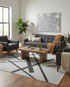 Urban Terrace Collection Area Rug -  Bowery Square Black and White  lifestyle 66