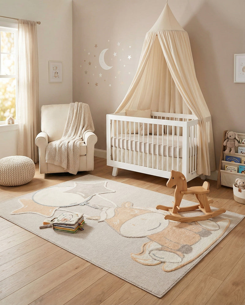 Wonder Tykes Collection Area Rug - Enchanted Rectangle Peach Blossom  lifestyle 7
