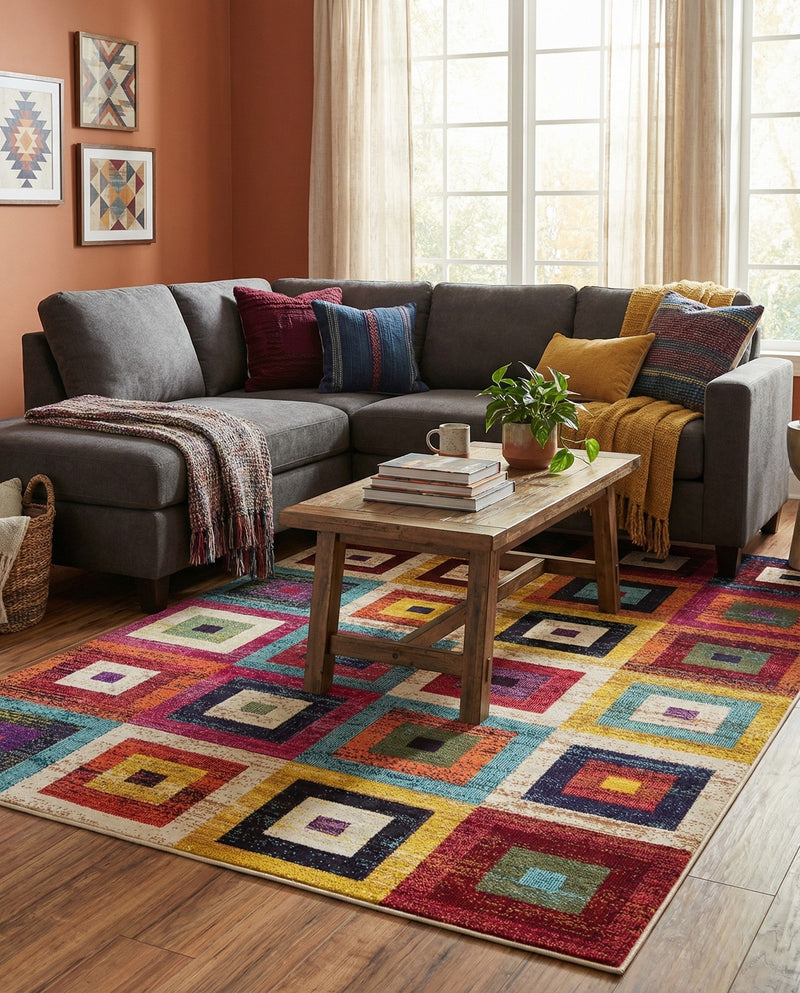 Marrakesh Elegance Collection Area Rug -  Ourika Rectangle Multi  lifestyle 12