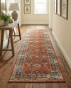 Patio Heritage Collection Area Rug -  Eden Runner Antique Red  lifestyle 72