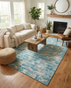 Urban Terrace Collection Area Rug -  Gazebo Rectangle Aqua Blue  lifestyle 15