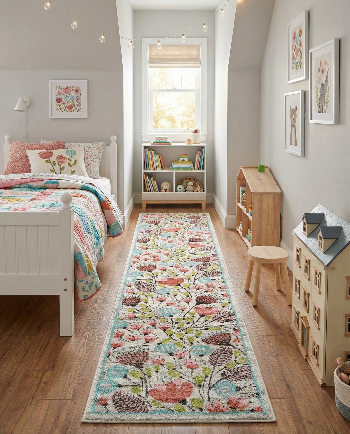 Wonder Tykes Collection Area Rug -  Fantasy Runner Ivory  lifestyle 126
