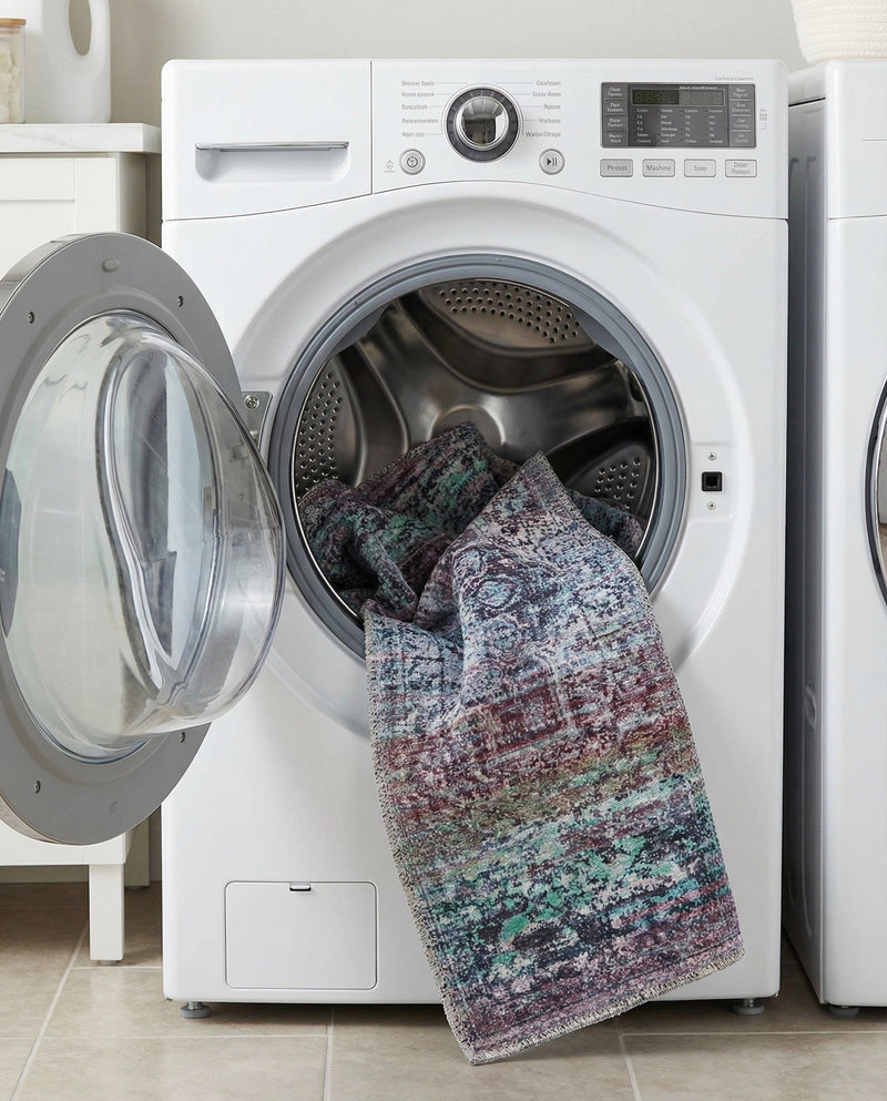 Baroque Era Collection Area Rug - Versailles (Blue Green) Runner Blue Green  lifestyle 55