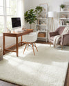 Cozy Comfort Shag Collection Area Rug - Haven (White) Rectangle White  lifestyle 10