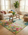 Seaside Blooms Collection Area Rug -  Amalfi Rectangle Multi  lifestyle 25