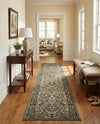 Isfahan Elegance Collection Area Rug - Naghsh-e Jahan (Gray) Runner Gray  lifestyle 52