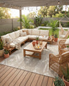 Desert Nomad Terrace Collection Area Rug - Sahara (Gray) Square Gray  lifestyle 54