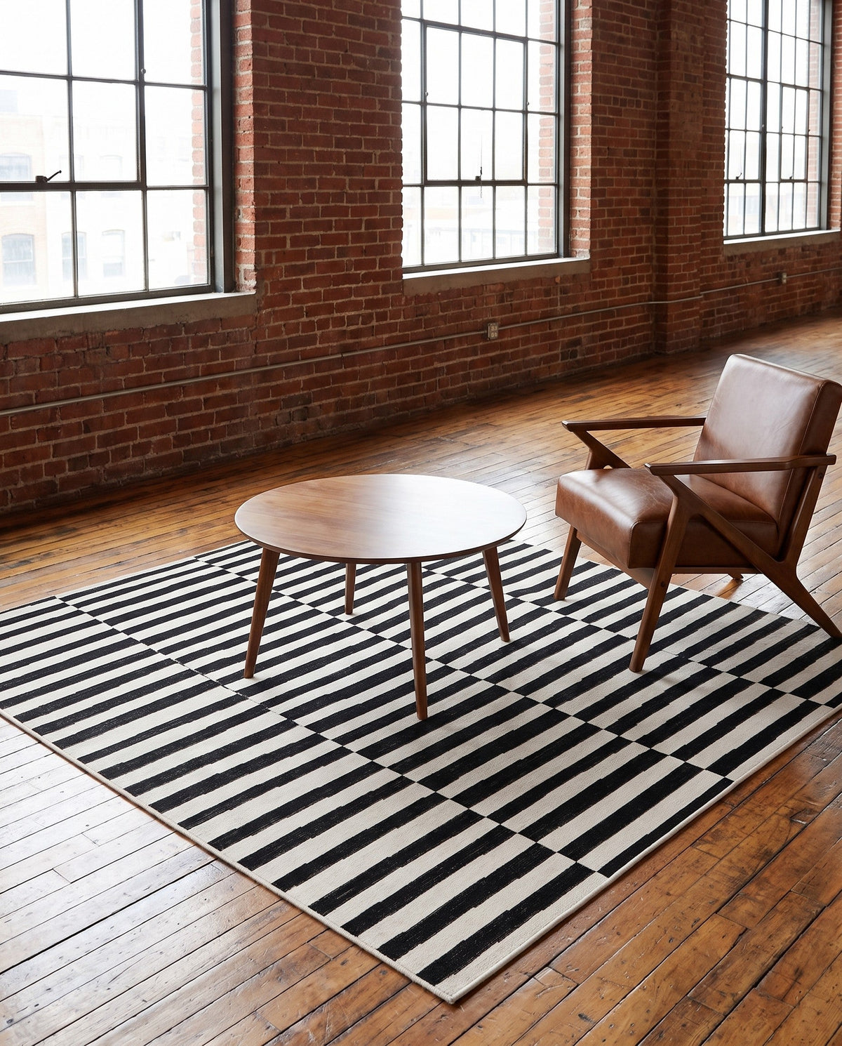 Soho Elegance Collection Area Rug -  Hudson (Black) Square Black  lifestyle 102