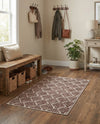 Geo Garden Lattice Collection Area Rug -  Casablanca Rectangle Dusty Rose  lifestyle 36