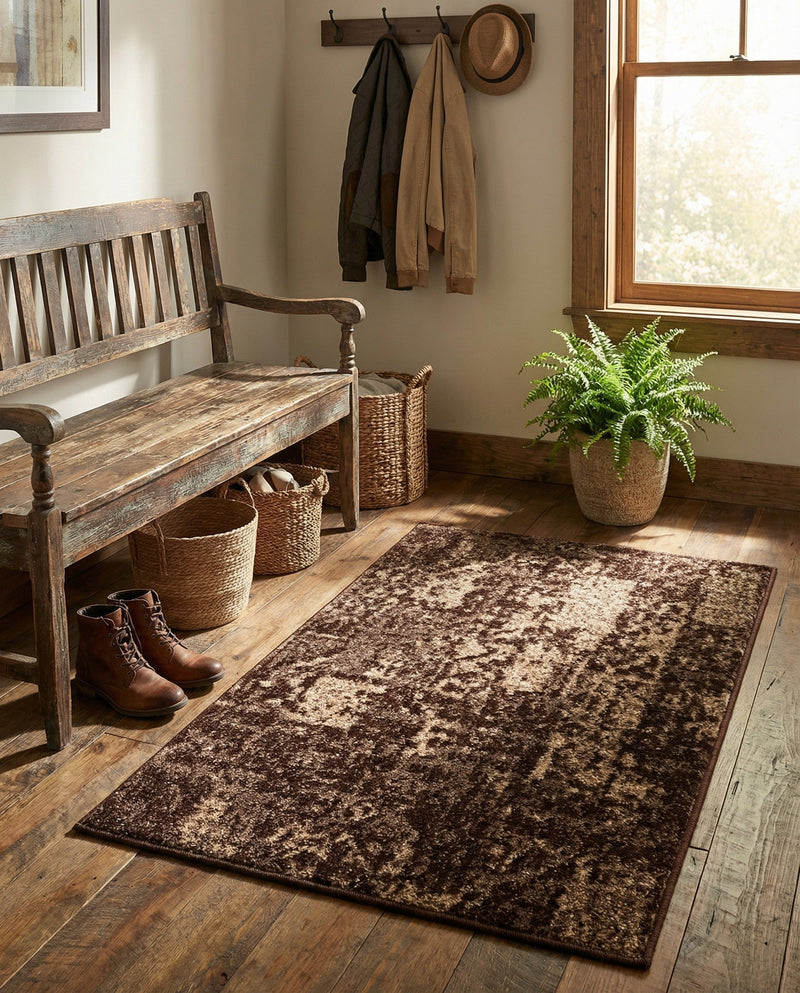 Autumn Meadow Collection Area Rug -  Harvesthill Rectangle Brown  lifestyle 9