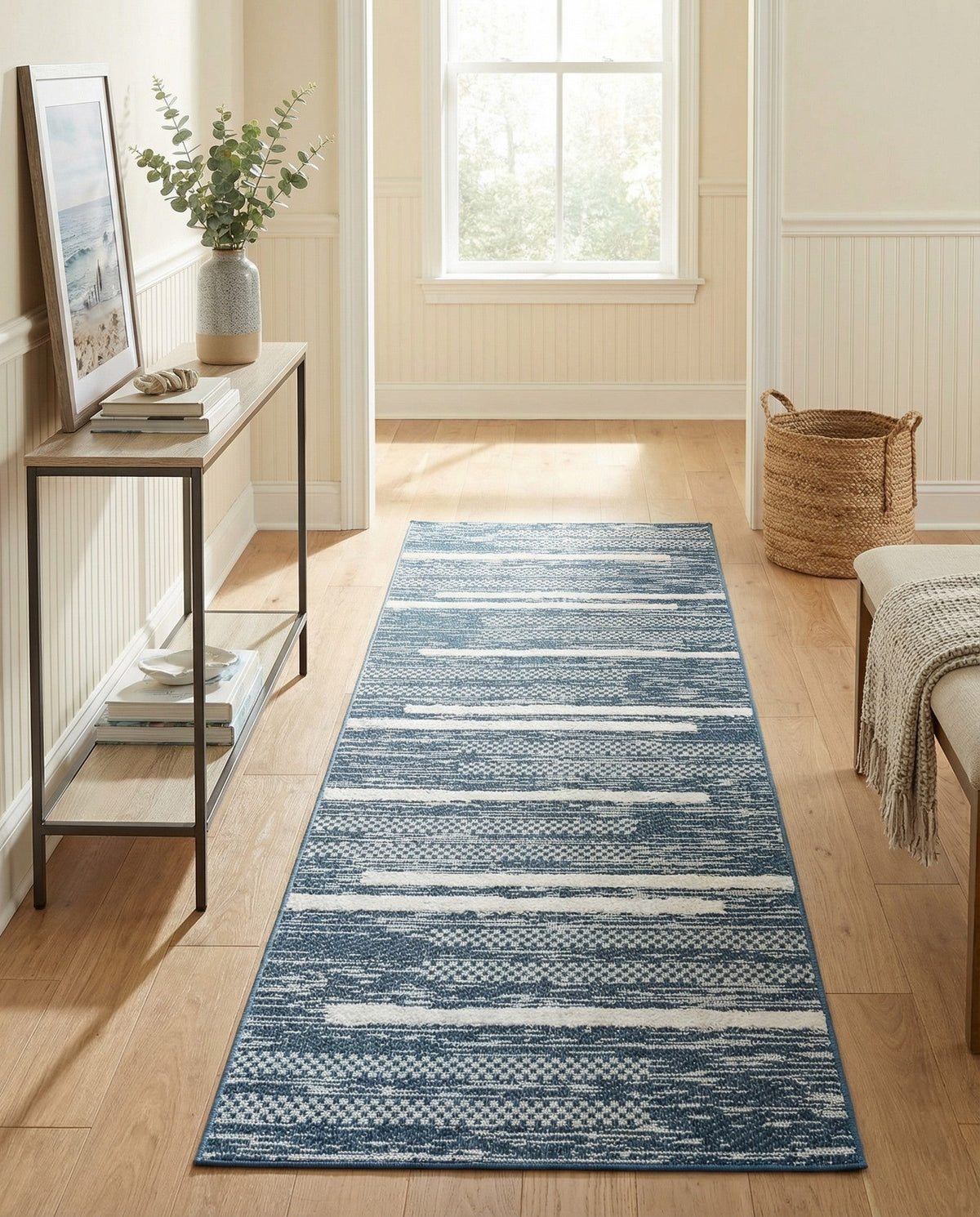 Cathedral Elegance Collection Area Rug - Chapel Runner Navy Blue  lifestyle 174