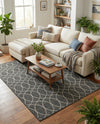 Savannah Pergola Collection Area Rug -  Pavilion (Charcoal) Rectangle Charcoal  lifestyle 10