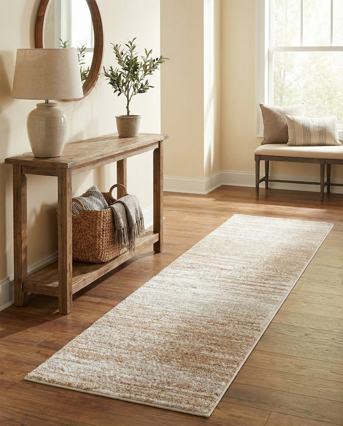 Sienna Collection Area Rug -  Verona Runner Smokey Taupe  lifestyle 154