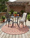 Savannah Pergola Collection Area Rug -  Pergola (Rust Red) Round Rust Red  lifestyle 49