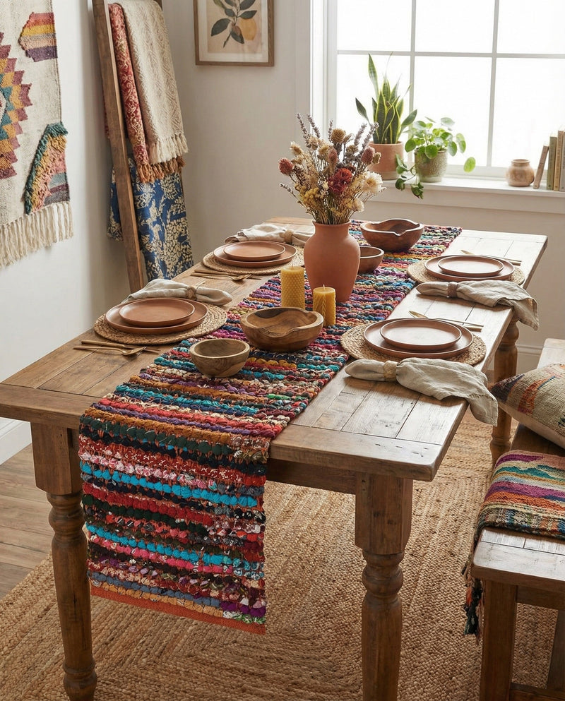 Woven Udaipur Collection Area Rug - Jaipur Table Runner Multi  lifestyle 34