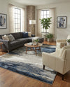 Copenhagen Edge Collection Area Rug - Nyhavn Rectangle Blue  lifestyle 20