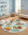 Wonder Tykes Collection Area Rug -  Splatter Round Multi  lifestyle 31