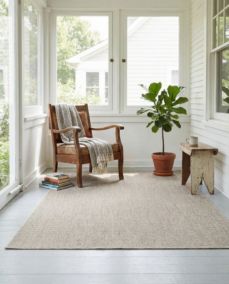 Seaside Serenity Collection Area Rug - Veranda (Light Gray) Rectangle Light Gray  lifestyle 38