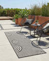 Urban Terrace Collection Area Rug -  Uptown Runner Black and White  lifestyle 65