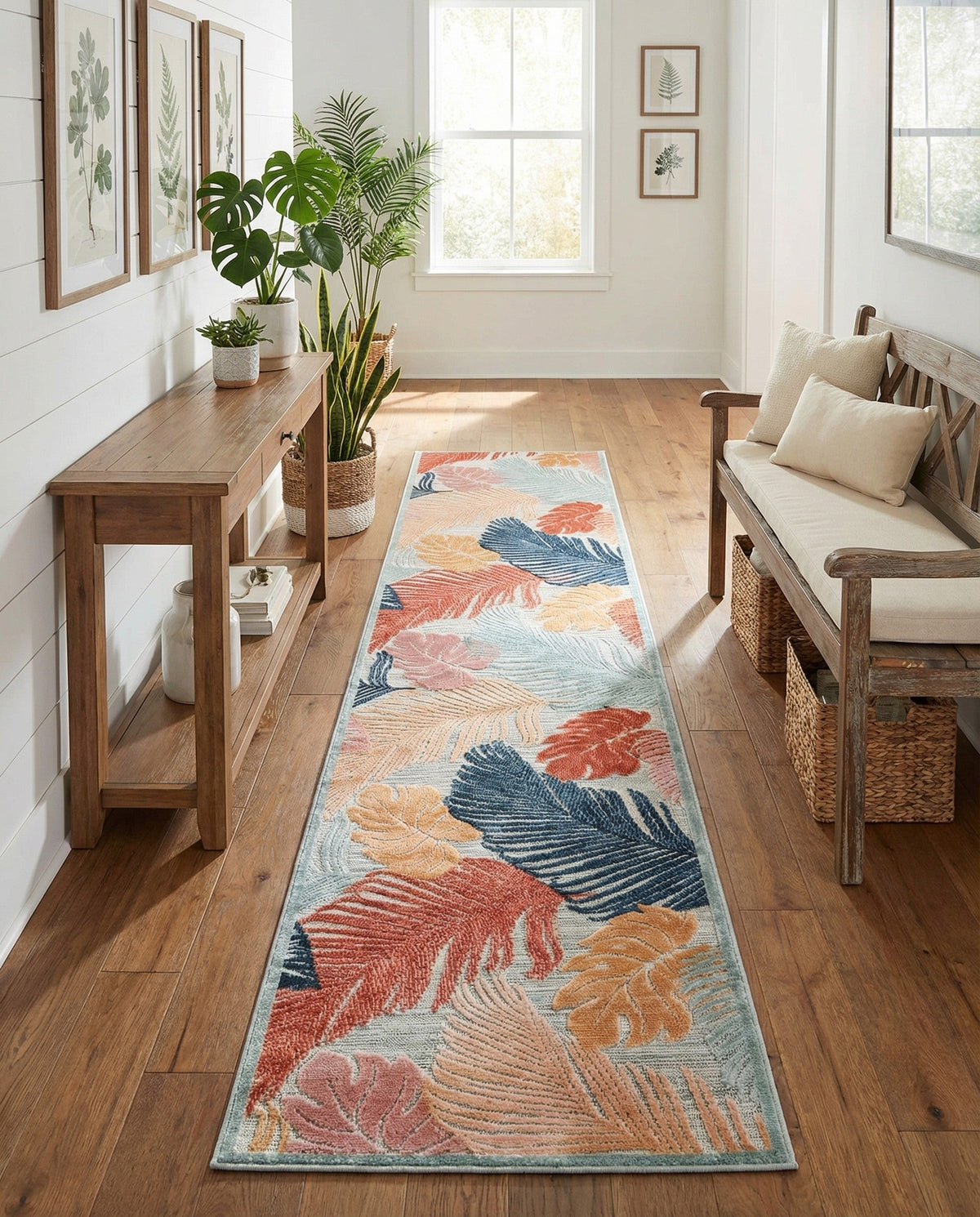 Seaside Blooms Collection Area Rug -  Tranquil Runner Multi  lifestyle 132