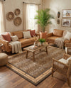 Savannah Sojourn Collection Area Rug -  Limpopo Rectangle Brown  lifestyle 3