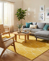 Trellis Mosaic Collection Area Rug - Arborville (Yellow) Rectangle Yellow  lifestyle 11