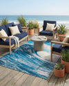 Urban Terrace Collection Area Rug - Veranda Rectangle Blue  lifestyle 13