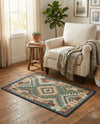 Coastal Terrace Collection Area Rug -  Sandbar Rectangle Green  lifestyle 30