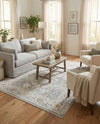 Savannah Series Collection Area Rug -  Beaufort Rectangle Cloud Gray  lifestyle 69