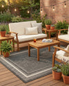 Terrace Fringe Collection Area Rug - Veranda (Black) Rectangle Black  lifestyle 31